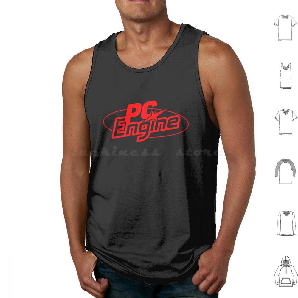 Retro Gaming Logo - Pc Engine Logo Tanktops Print Katoen