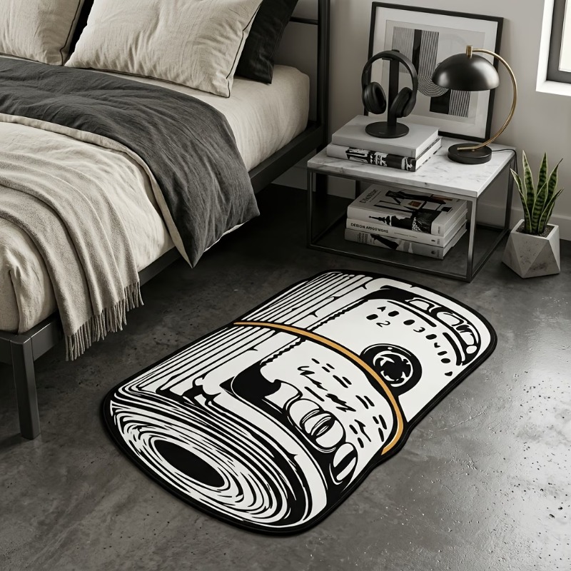 Retro Gaming Rug - Amerikaans retro opgerold geldkleed, uniek onregelmatig