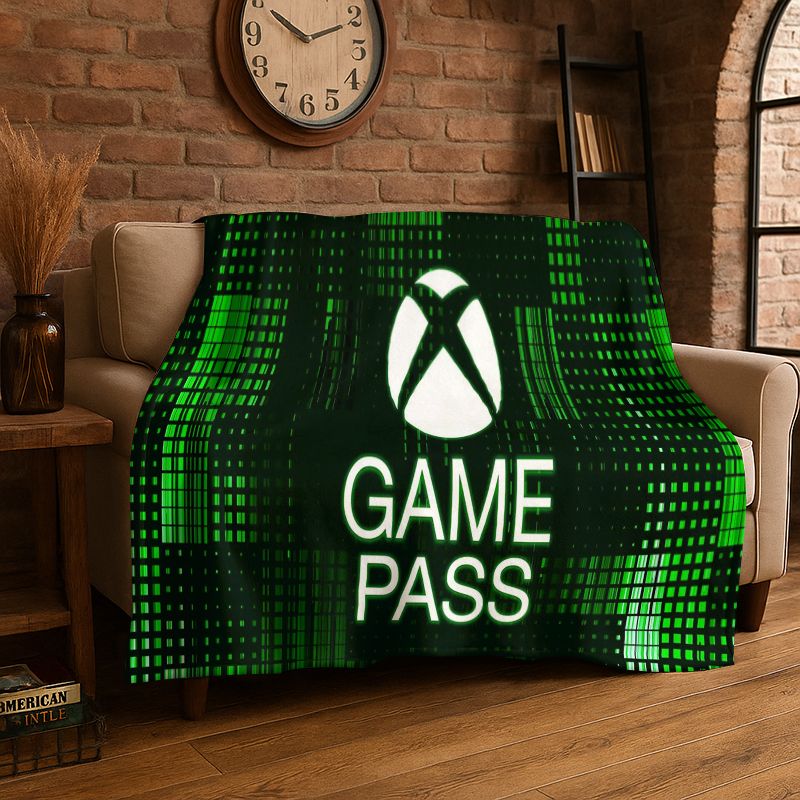 Retro Gaming Logo - retro Xbox Gaming Gamer Logo Flanellen