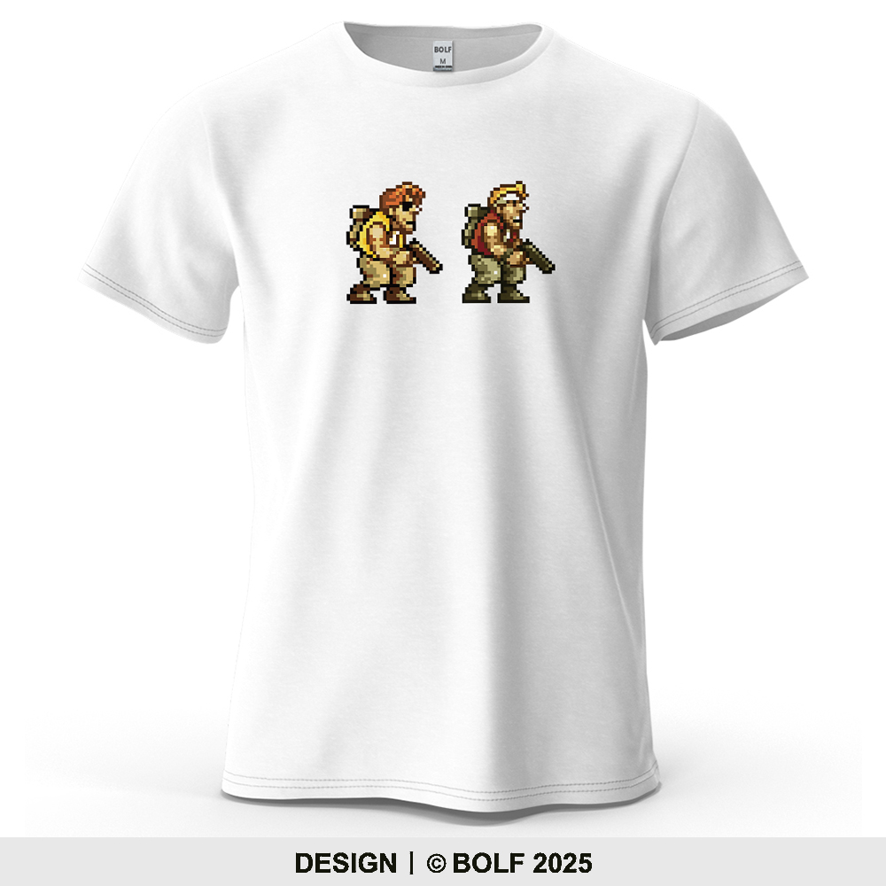 Retro Gaming Event - Pixel Character Game Thema Gedrukt Heren