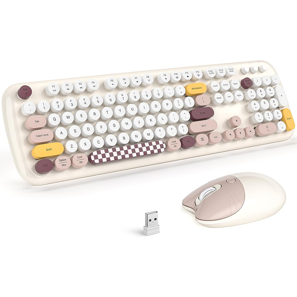 Retro Gaming Kc - MOFII draadloze toetsenbord- en muiscombinatie, 2.4G