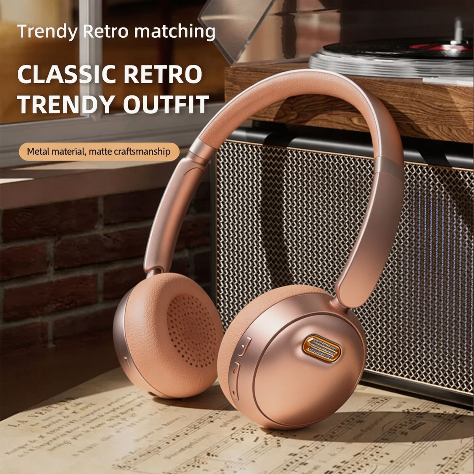 Retro Gaming Kc - Bluetooth 5.4 Opvouwbare Over-Ear Hoofdtelefoon HiFi
