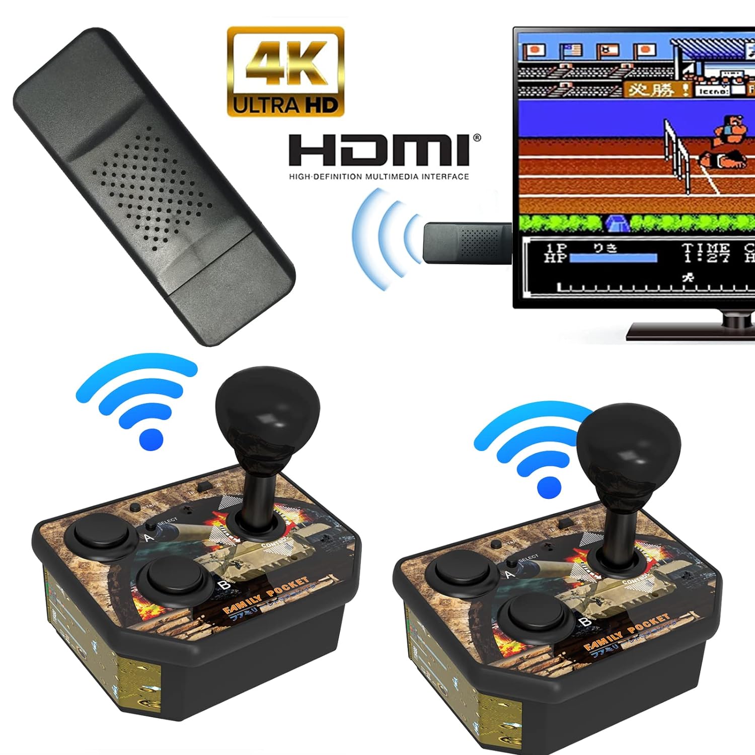 Retro Gaming Usb Stick - Nostalgische Hd Game Console Handgedraaide Joystick