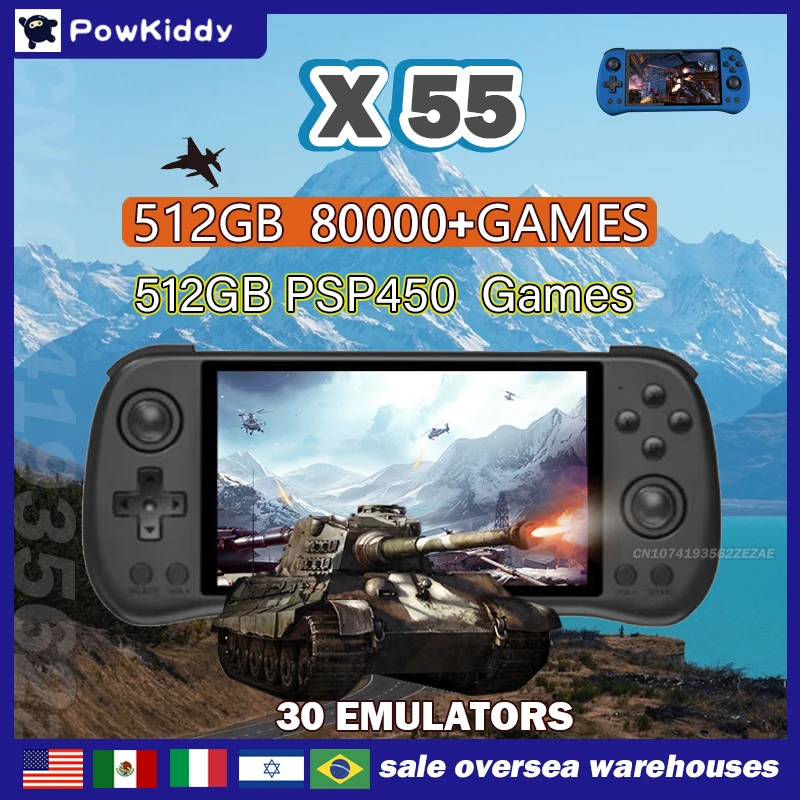 80000 Games 512G POWKIDDY X55  - Retro Gaming Best Console recensie en prijs