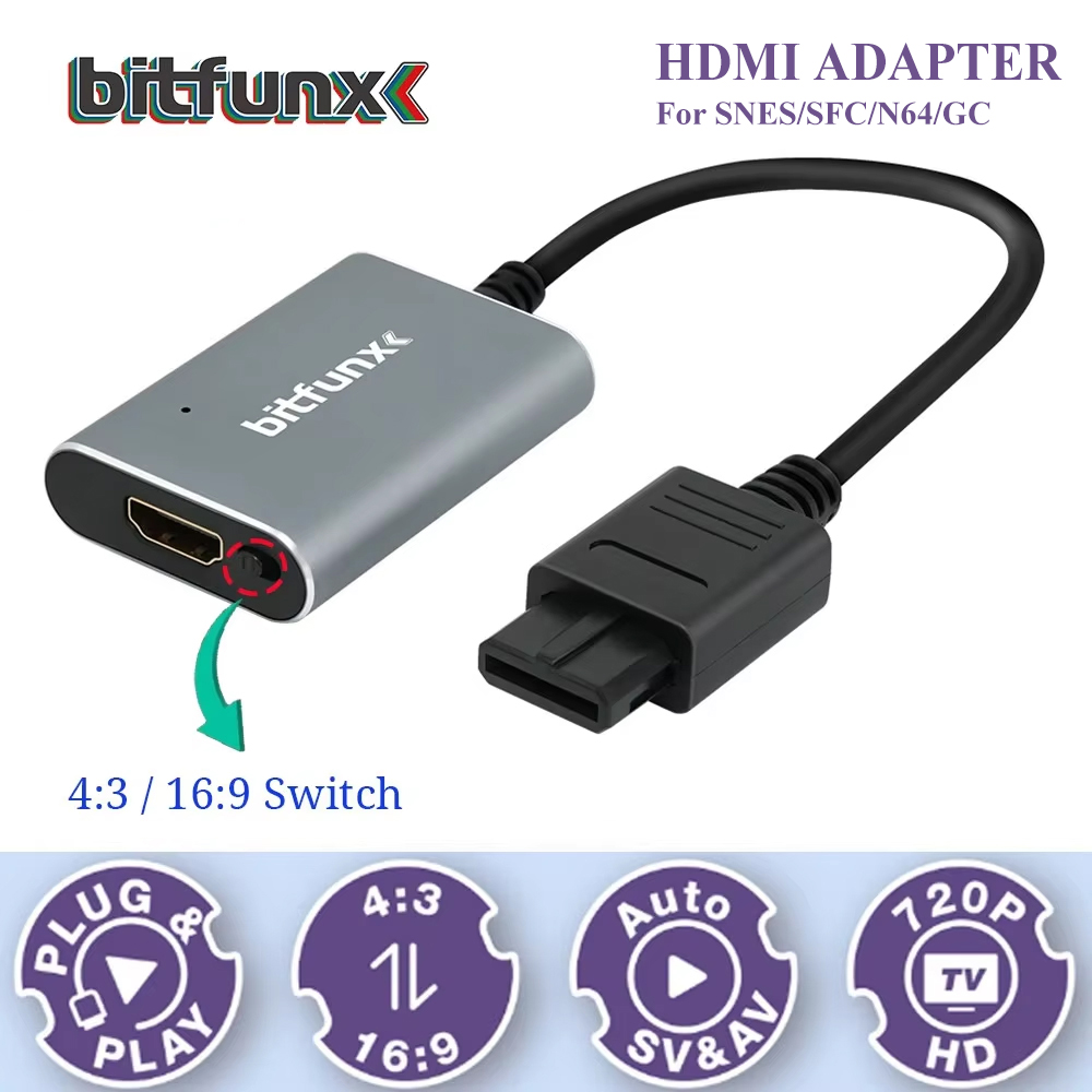 Bitfunx 720P Svideo/AV naar HD - Retro Gaming La recensie en prijs