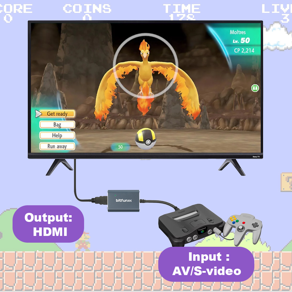 Bitfunx 720P Svideo/AV naar HD - Retro Gaming La recensie en prijs