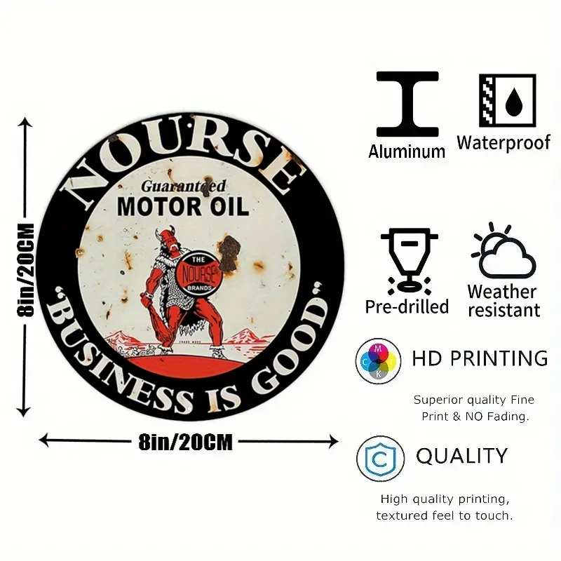 Vintage Motorolie Teken Ronde  - Retro Gaming Pictures recensie en prijs