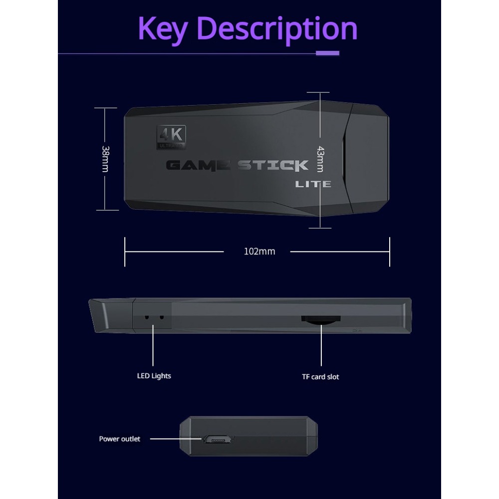 Draagbare 4K Retro Game Stick  - Retro Gaming Best Console recensie en prijs