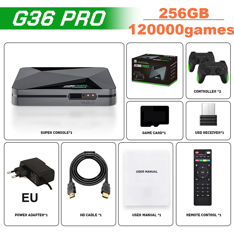 Super G36 Pro Game Console 256 - Retro Gaming Tv Box recensie en prijs