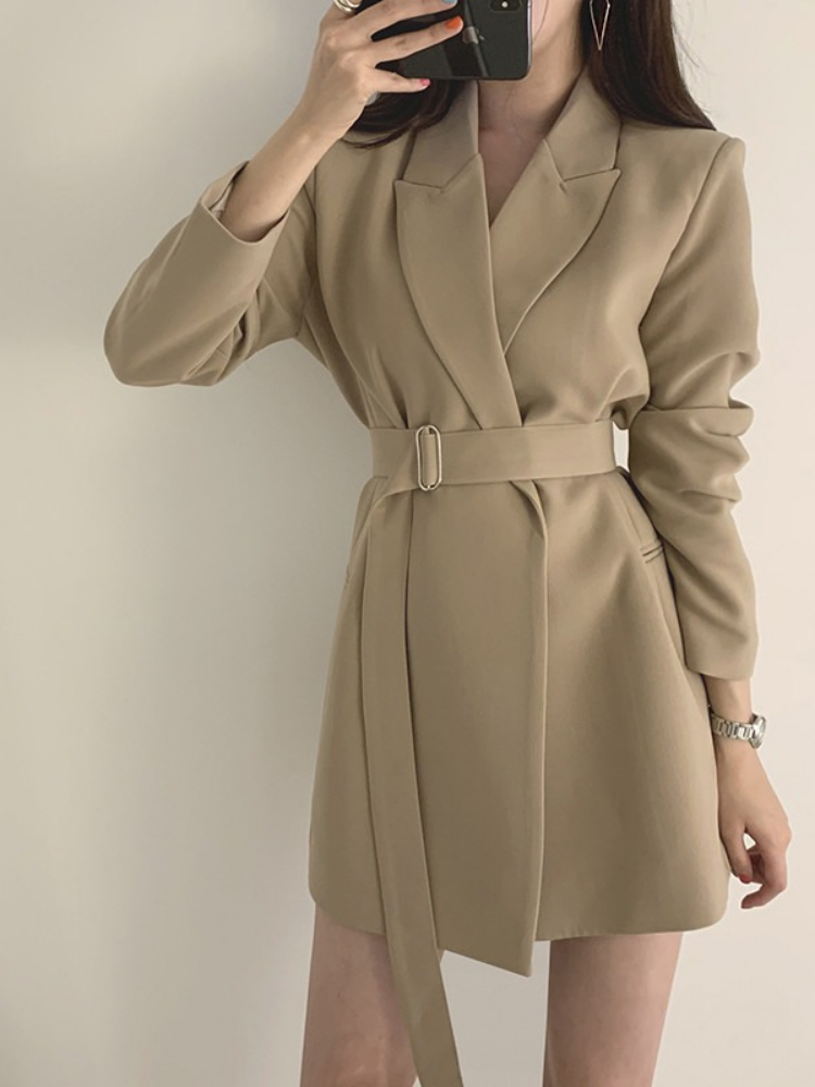 Lente Effen Kleur Mid-Lange Ko - Retro Gaming Jacket recensie en prijs