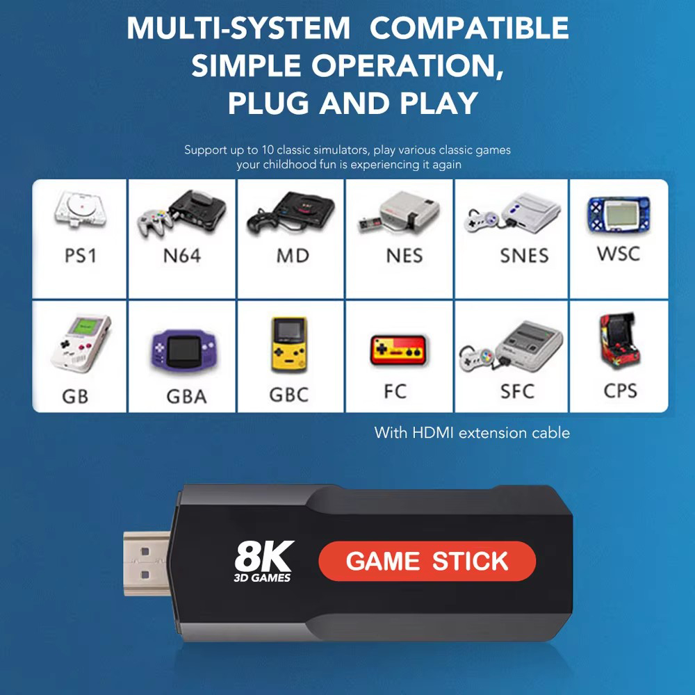 X2 Game Stick HD 4K 8K 3D Cons - Retro Gaming Usb Stick recensie en prijs