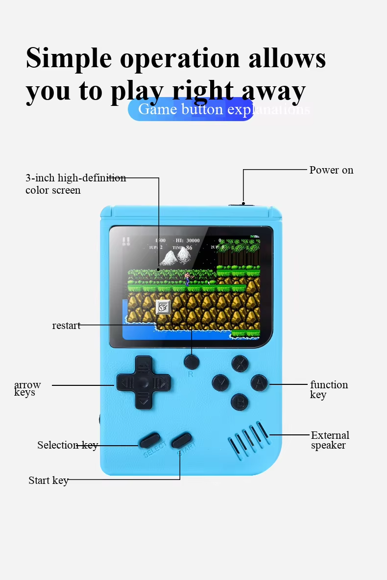NIEUWE 3 Inch Draagbare Retro  - Retro Gaming La recensie en prijs