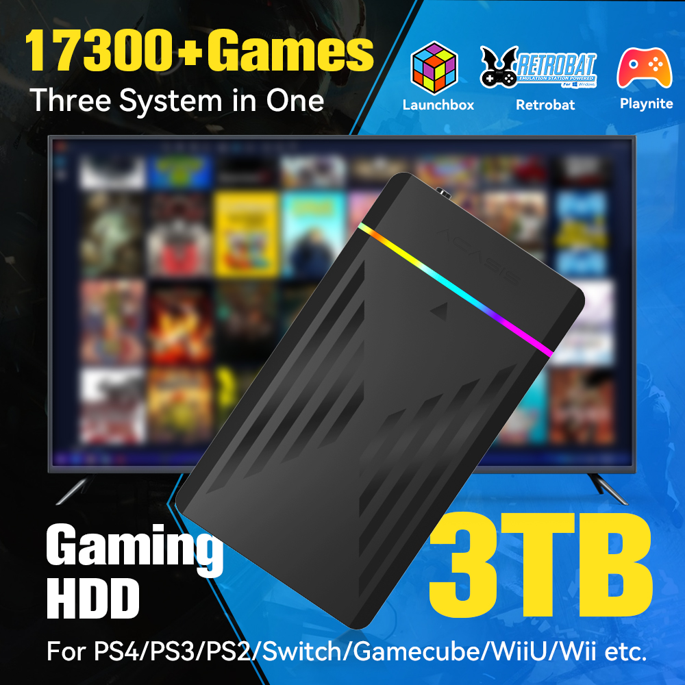 3TB Draagbare Gaming HDD Launc - Retro Gaming Play Zone recensie en prijs